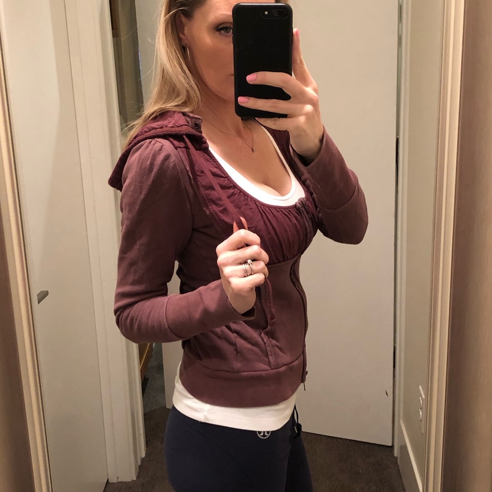 Free People corset hoodie from Anthropologie